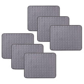 Kuber Industries Rectangular Dog & Cat Bed|Premium Cool Ice Silk with Polyester With Bottom Mesh|Multi-Utility Self-Cooling Pad For Dog & Cat|Light-weight & Durable Dog Bed|ZQCJ001G-XS|Grey(Pack Of 6)